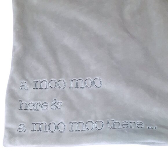 Mud Pie Cow Moo Moo Gray With Sound Lovey Security Blanket 14" X 13" - Picture 4 of 8